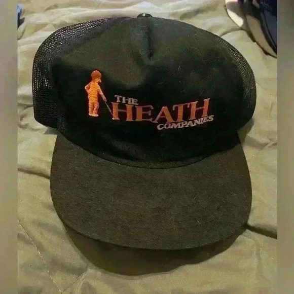 Vintage trucker style hat adjustable  back black - Picture 1 of 4